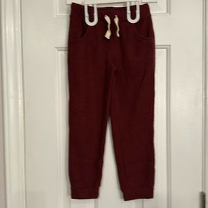 Cat & Jack Soft burgundy Waffle pants has drawstring & Pockets size XS (4/5)